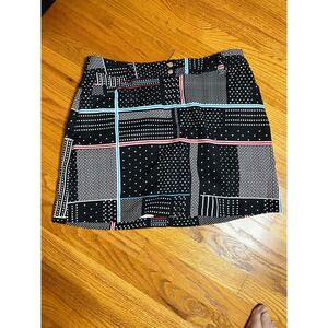 Slazenger Black White Geometric Dot Print Golf Skort Women's Size 8